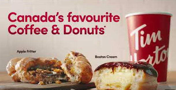 Tim Hortons Menu