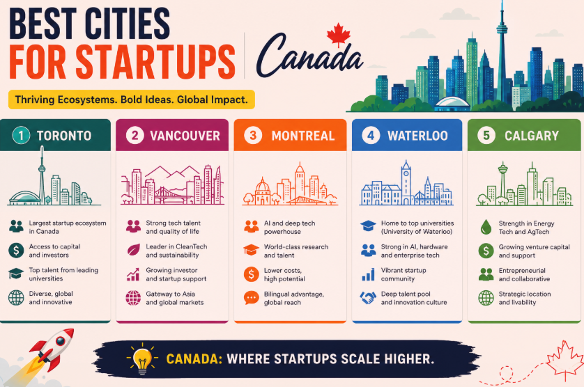 Best Cities for Startups Canada