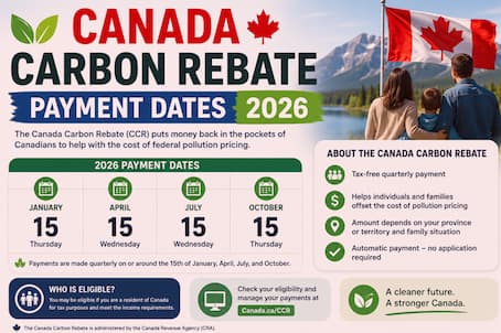 Canada Carbon Rebate Payment Dates 2026