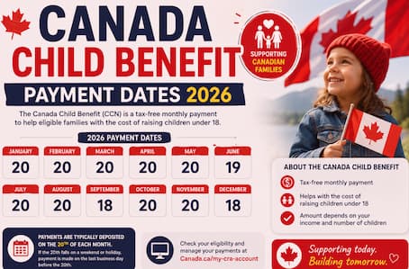 Canada Child Benefit Payment Dates 2026