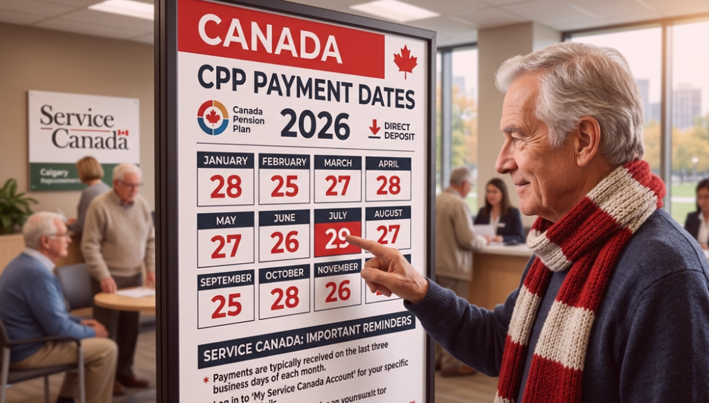 Canada CPP Payment Dates 2026